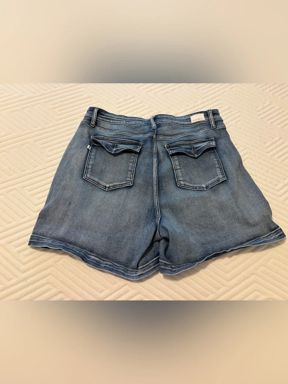 Judy Blue Faded Light Blue Denim Shorts